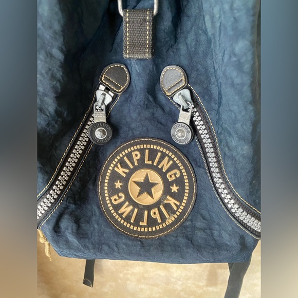 Kipling Navy Backpack with Adjustable Straps and Flap Closure NBA Entertainment - Picture 3 of 10